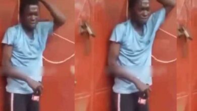 Punishment? Robber given soft drink and made to dance after being caught (Video)