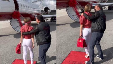 Reactions As Man Gifts Wife A Private Jet As Early Christmas Gift