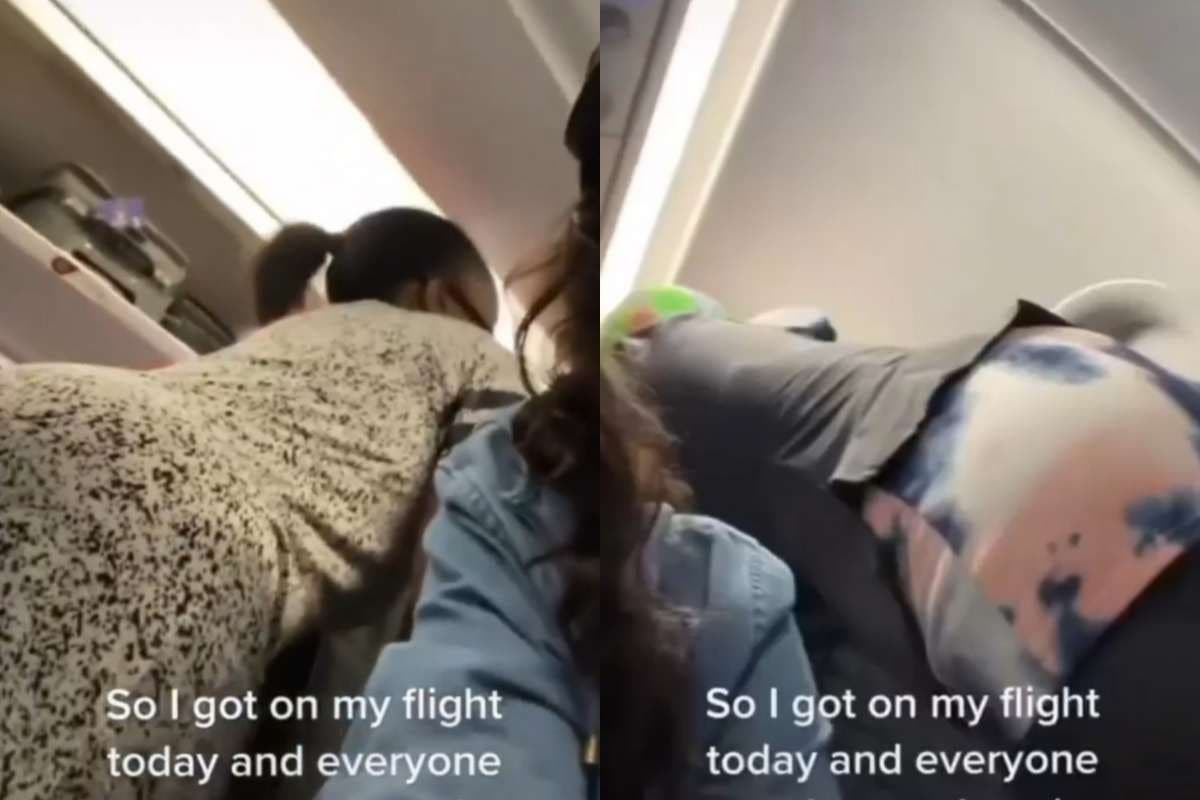 Moment passenger noticed multiple women couldn't sit on plane after butt surgery