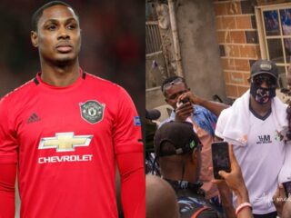 Ighalo visits former street in Ajegunle