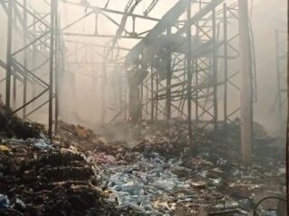 Video showing aftermath of the “Next supermarket Abuja” destroyed by a fire outbreak yesterday shared