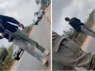 Policemen accuse young man driving expensive car of doing money rituals