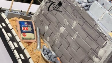 Baker shocks Nigerians with cake baked for a civil engineer (See Photos)