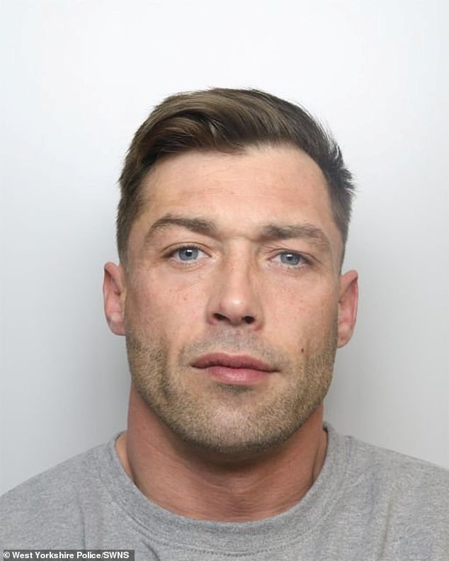 Criminally handsome: Police issued an image of convicted burglar Jonathan Cahill (pictured), 37, and got a huge response from the public - although his good looks might come back to haunt him, as they caused his mugshot to be shared far and wide on social media