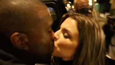 Kanye West and Julia Fox kiss publicly