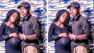 Reactions as 11-year-old girl flaunt baby bump as she strikes pose with 12-year-old boyfriend