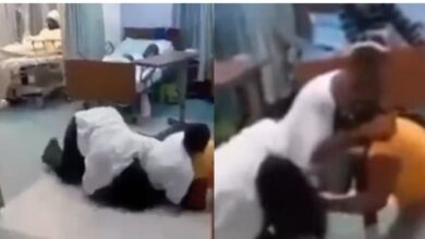 Wife fights husband’s side chic after they both showed up at the hospital to see him