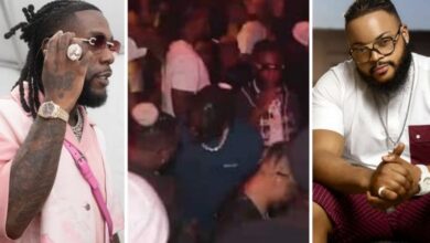 Whitemoney reportedly bounced while approaching Burna Boy at a party