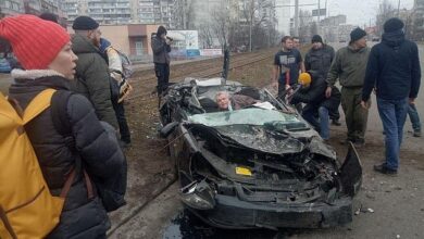 Elderly man survives after Russian tank crashed into his car in Kyiv, Ukraine (Video)