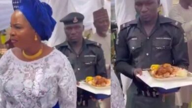 Police HQ reacts to viral video of officer carrying female VIP's food