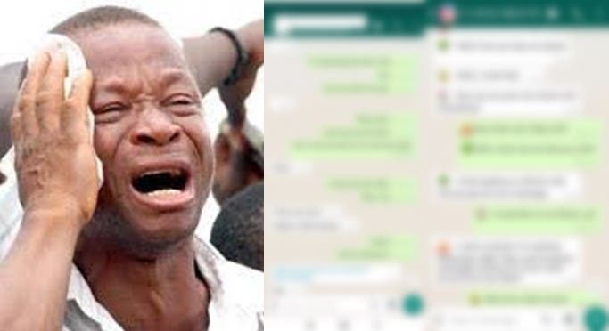 Nigerian man cries out over what his eyes saw after checking his girlfriend’s WhatsApp