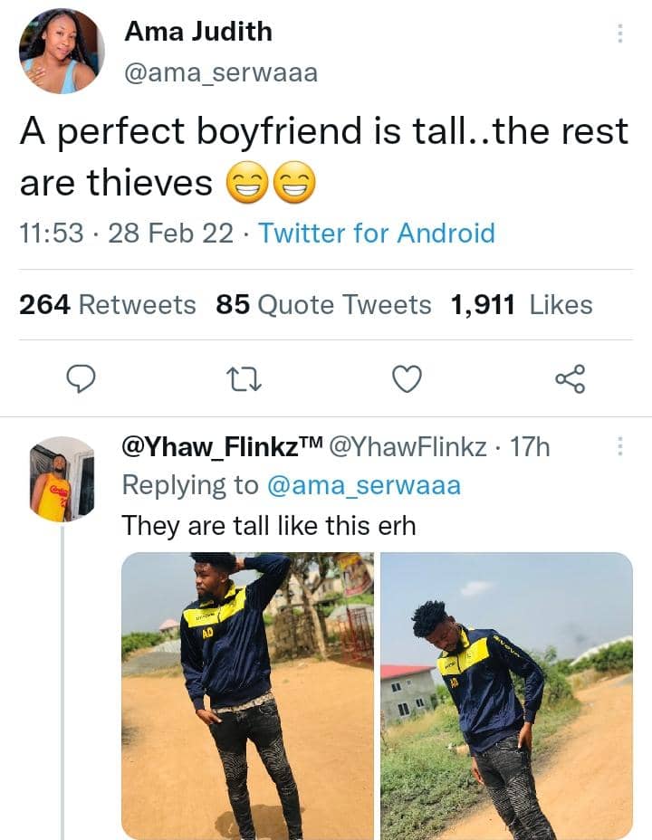 A perfect boyfriend is tall, rest are thieves – Lady claims