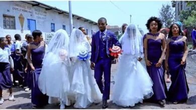Congolese man marries triplet sisters same day