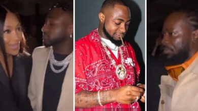 We rise by lifting others – Reactions as Davido introduces Adekunle Gold to Naomi Campbell after meeting her