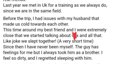 Woman who slept with male best friend following quarrel with husband, seeks help on how to clear her conscience