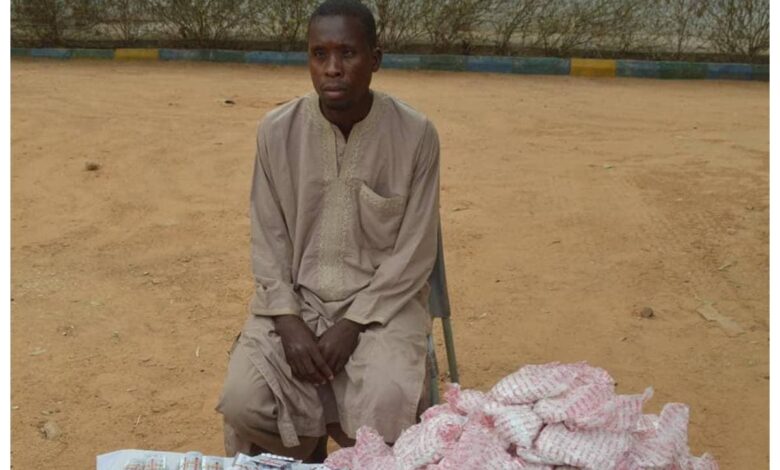 Man arrested with 1200 sachets of Tramadol and Exol tablets in Kano