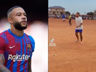 Barcelona FC star plays street football in Ghana