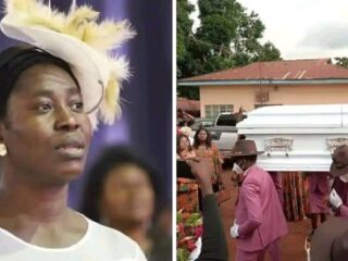 Reactions as late Gospel singer, Osinachi’s body arrived for burial in Abia state