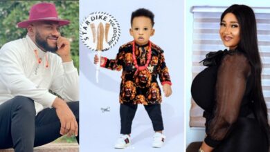 “You Shall Be 10 Times Greater Than Me” -Yul Edochie Showers Prayers On His Son With Second Wife, Judy Austin On His First Birthday (Photos)