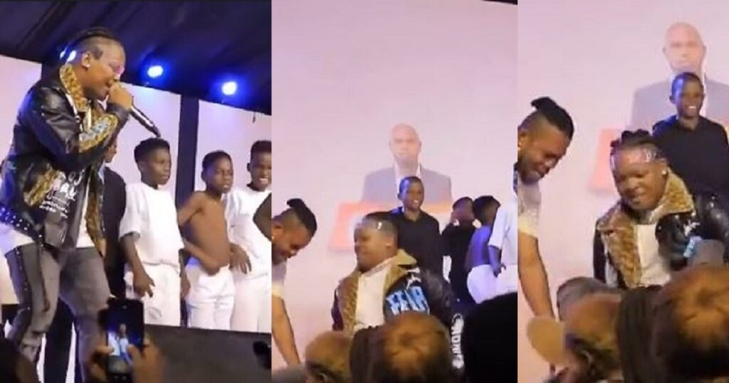 Singer Eltee Skhillz falls off stage while performing in Uganda