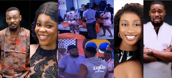 Bbnaija Season 7: Housemates Cl@sh As Adekunle, Doyin, Chi Chi, And Sheggz Pick F!ght (Video)