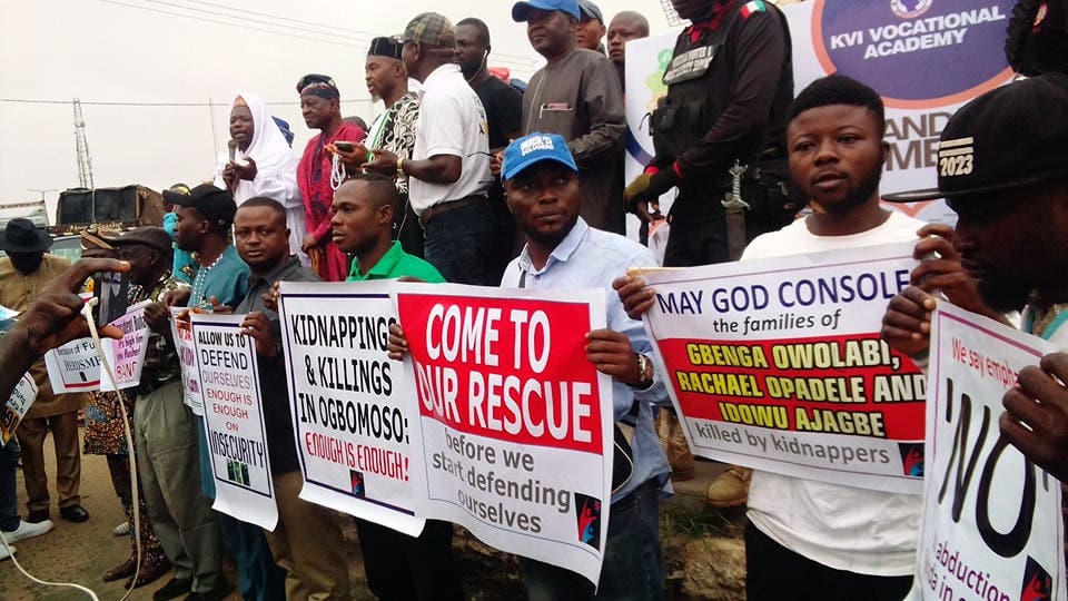 Protest in Ogbomoso over murder of LAUTECH student, hotelier