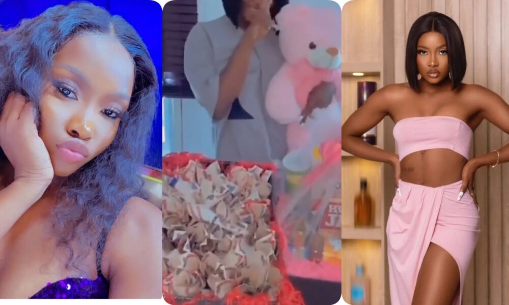 Fans Surprises Bbnaija Evicted Housemate, Ilebaye With Cash, Teddy Bear & Other Gifts (VIDEO/Photo)