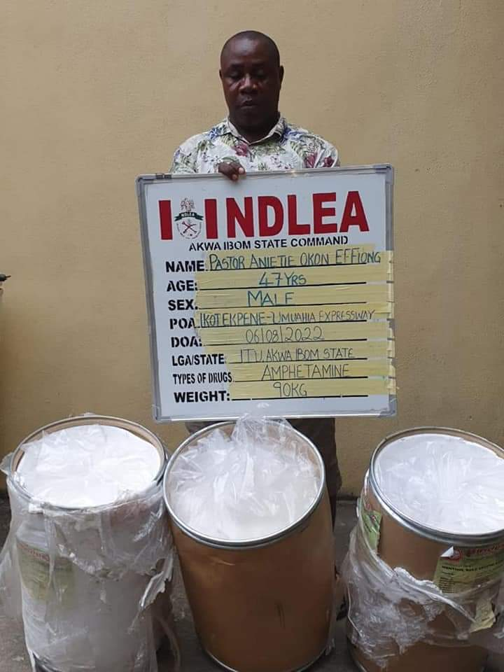 NDLEA arrests pastor with crystal methamphetamine in Akwa Ibom