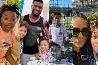 ‘You’re a huge blessing and special gift from God Almighty’ – Peter Okoye & Wife, Lola celebrates son’s 14th birthday (Photos)