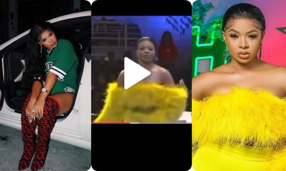 Watch The moment #BBNaija Liquorose walked out on comedians who brought up her ex Emmanuel’s name during their performance (Video)