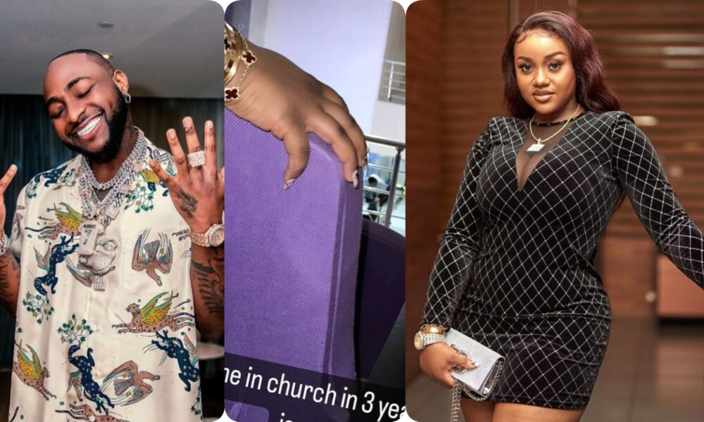 “A good woman will dr@g you closer to God”- Reactions As Davido Goes To Church After 3 Years
