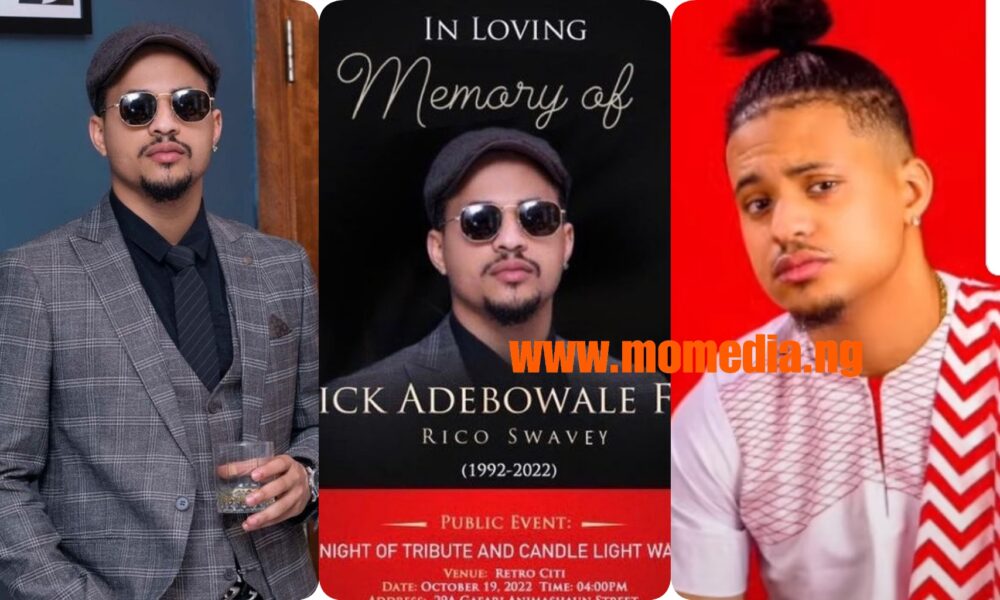 Late BBnaija, Rico Swavey’s Family/ Management Releases Funeral Date And Arrangement (DETAILS)