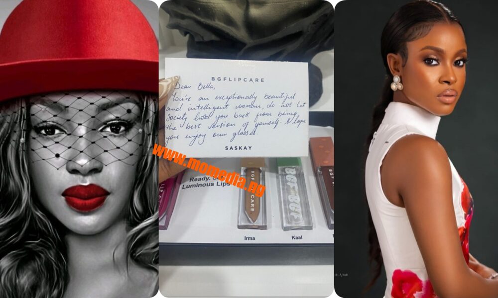 Reality Tv Star, Saskay Suprises Bella With Cosmetic Products And A Heartwarming Letter