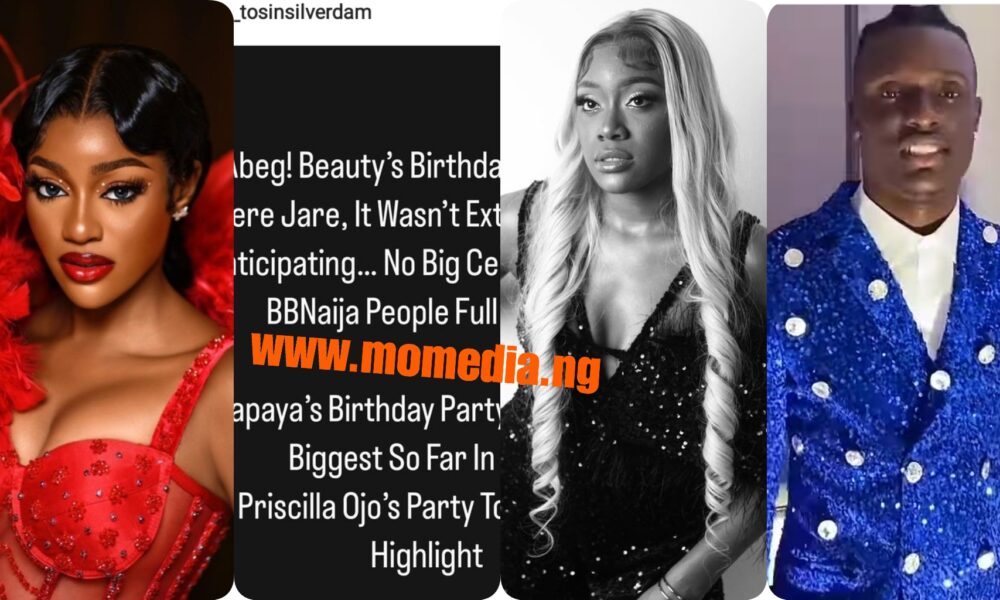 “Do Your Own Make We See”- Reactions As Popular Writer, Tosin Silverdam Says Beauty’s Birthday Party Is Nothing To Write About.