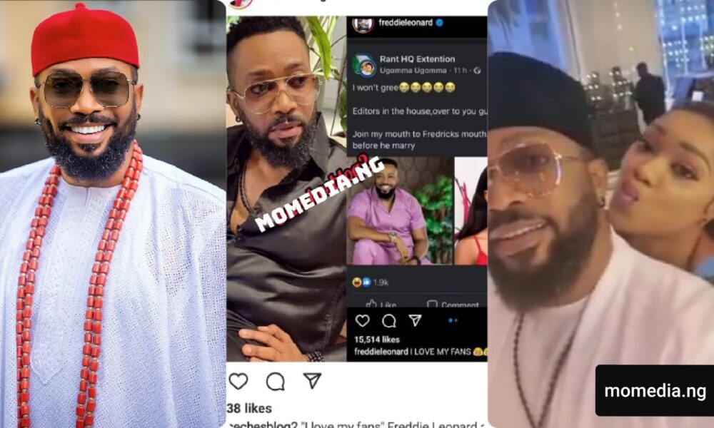 “Editor join my mouth to frederick’s mouth, I want us to ki$$ before he marries” – Fan pleads, actor Fredrick Leonard reacts