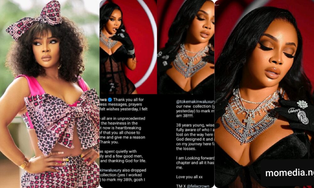 “Thank You All For The Countless Messages, Prayers And Heart Felt Wishes” – Toke Makinwa Pens Down Appreciationary Note Following Birthday Celebration