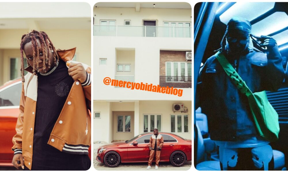 “Went From Grass To Grace”- Singer Ti Blaze Writes As He Acquires A Multi Million Naira Mansion And A Whip, Thanks Olamide (PHOTOS)