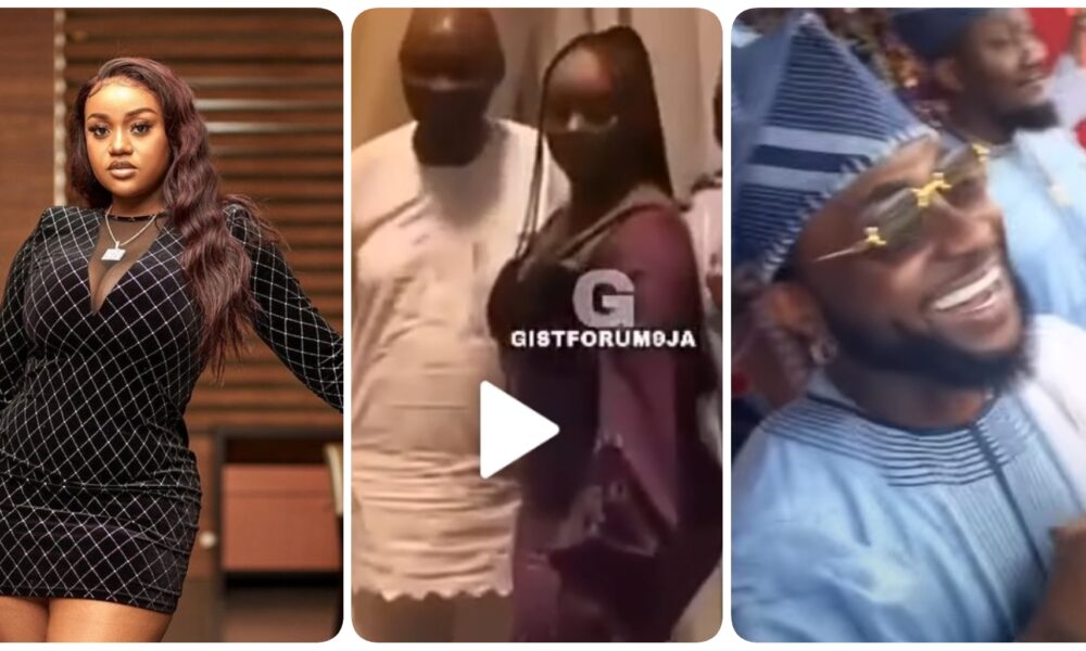 Chioma spotted for the first time with Davido and his father at Ademola’s inauguration (Video)