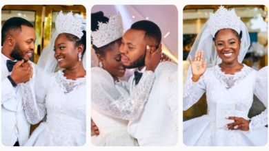 “If you like hold bible, if you like hold book, wetin go spoil, go spoil”- Netizens react after Deborah Enenche  shared photos from wedding day holding a bible