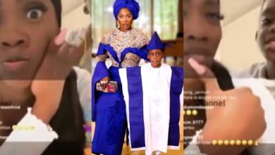 Moment Tiwa Savage’s son, Jamil confronted her over choice of words during live session [Video]