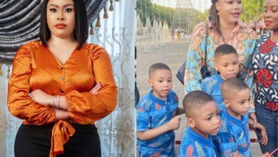 “I’ve finally made it this year”- Precious Chikwendu excited as she finally takes photo with her 4 sons