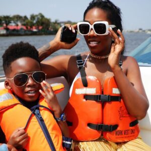 "Let's Bre@k Her Heart"- Hilarious Video Of Tiwa Savage Son, Jamil Saying He Wants To Break He@rts