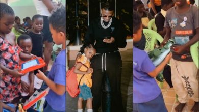 Wizkid’s son melts heart as he gives out his toys in Ghana [Video]