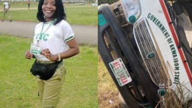 Sad! Female corps member dies in ghastly bus accident on her way to Akwa Ibom