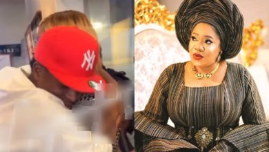 We actually kissed- Toyin Abraham reacts to backlash for 'tightly' hugging skit maker, Sydney Talker [Video]