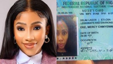 Don’t come here and claim 25 years o- Mercy Eke exposed! Voters Card confirms she’s 32, not 29 as she claims