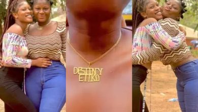 Destiny Etiko excited as fan gifts her customized neck chain - [Video]