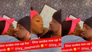 Dey deceive yourself- Reactions As Rudeboy Shares Sweet Moment His Younger Lover Woke Him Up for Church [Video]