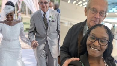 Photos Emerge as 24-year-old woman marries 85-year-old man and hopes to give him his first child