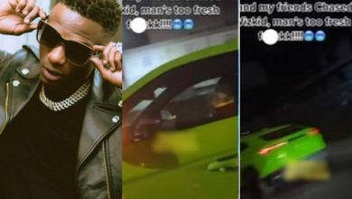 Una get fuel oh, He no even send them – Reactions as men give Wizkid hot chase after spotting him in his Lambo- [Video]